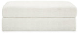 Karinne Linen Velvet Oversized Accent Ottoman angled side view