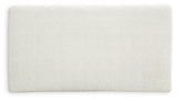 Top view of Karinne Linen Velvet Oversized Accent Ottoman showing fabric texture
