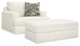 Karinne Linen Chair and Ottoman