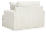 Rear view of Karinne Linen Velvet Oversized Chair