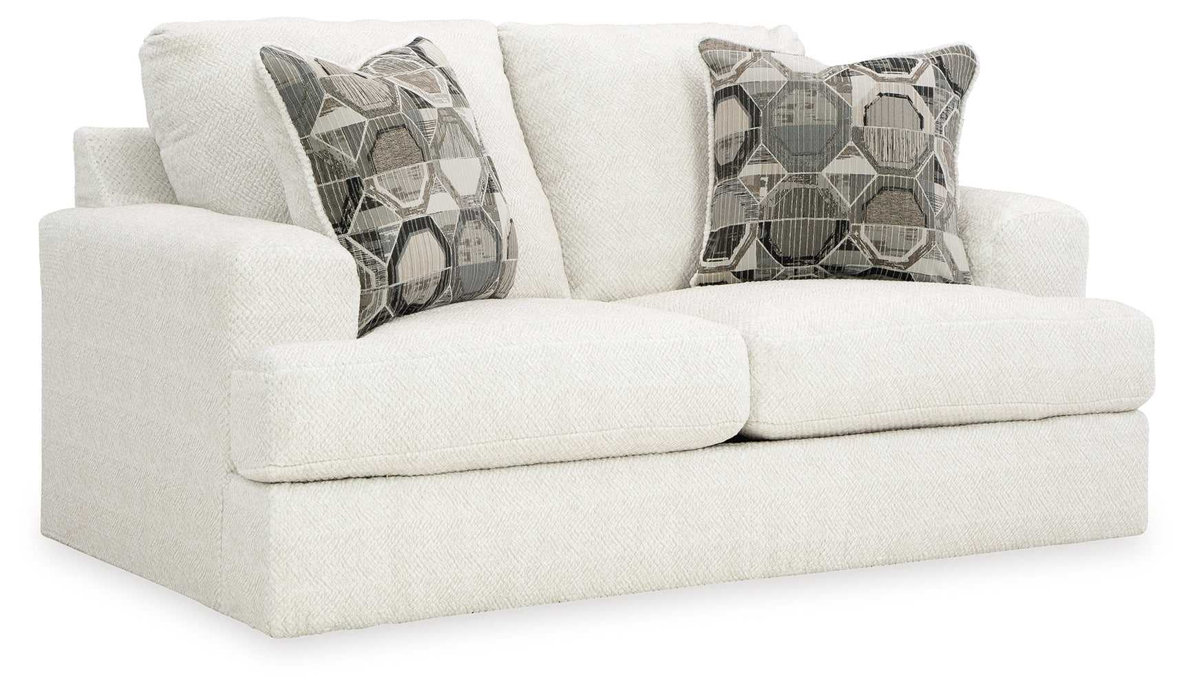 Angle view of Karinne ottoman