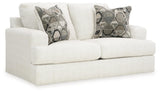 Karinne Linen Velvet Loveseat side angle