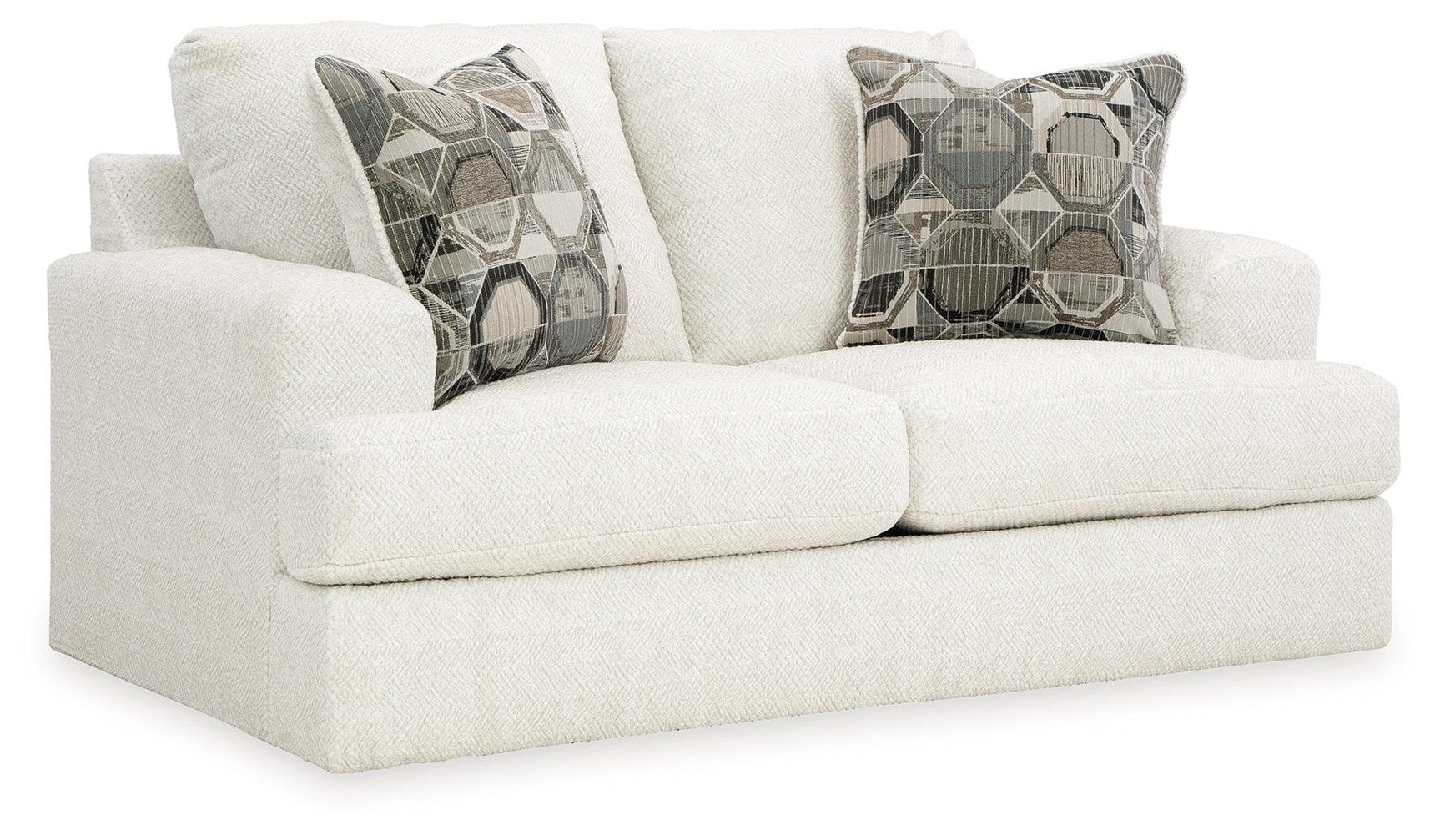 Karinne Linen Velvet Loveseat side angle