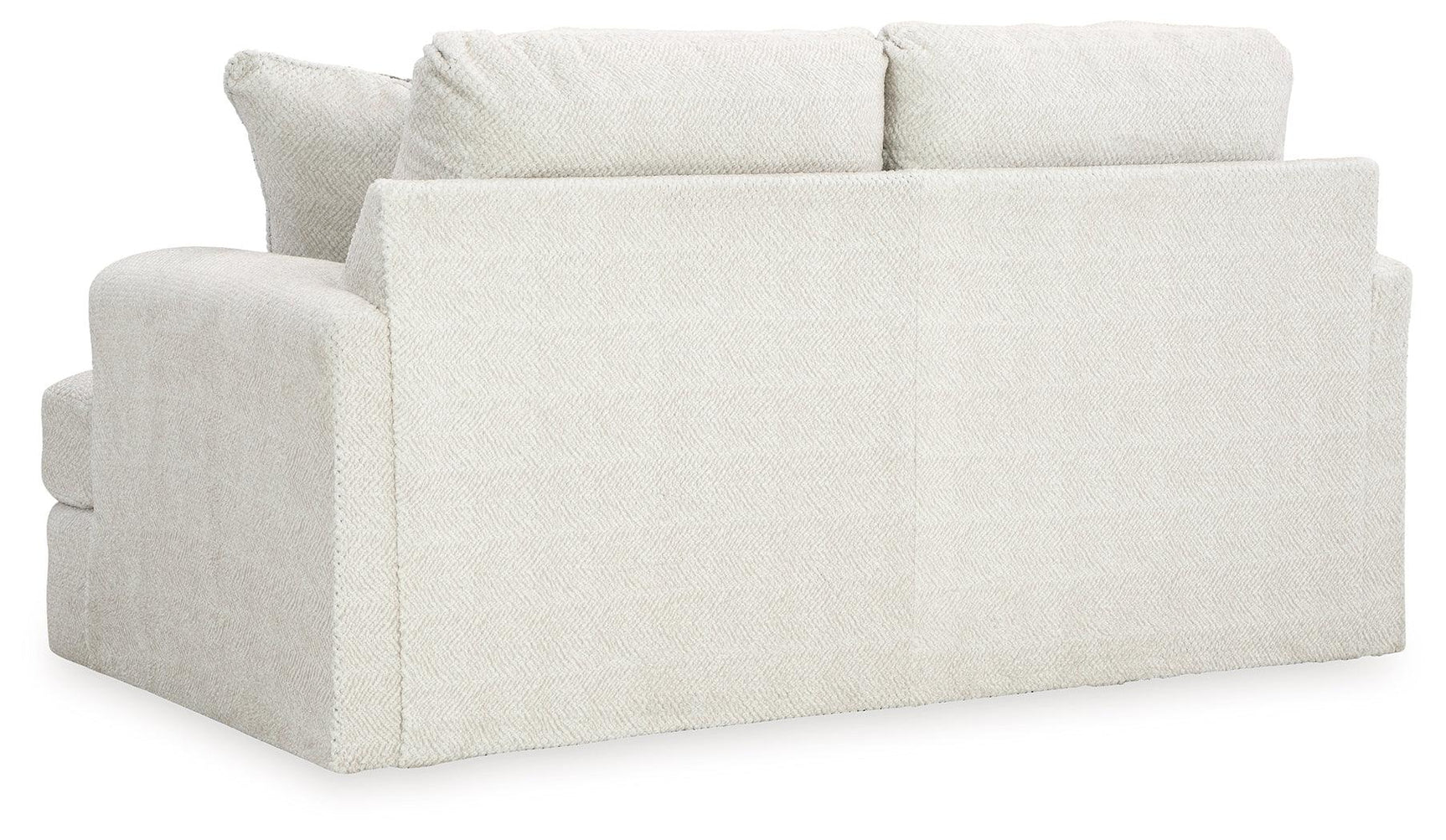 Karinne Linen Velvet Loveseat back view