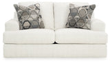 Front view of Karinne loveseat