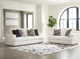 Karinne linen sofa, loveseat, chair, and ottoman furniture set