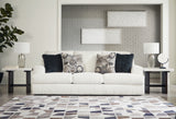 Karinne linen sofa, loveseat, chair, and ottoman furniture set