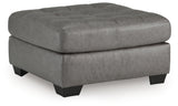 Clairette Court oversized accent ottoman angled side view
