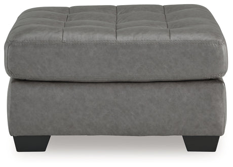 Clairette Court oversized accent ottoman head-on view