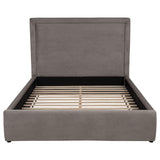 Bed slatted foundation supporting mattress
