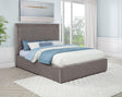 Lawson upholstered platform bed close-up of fabric texture