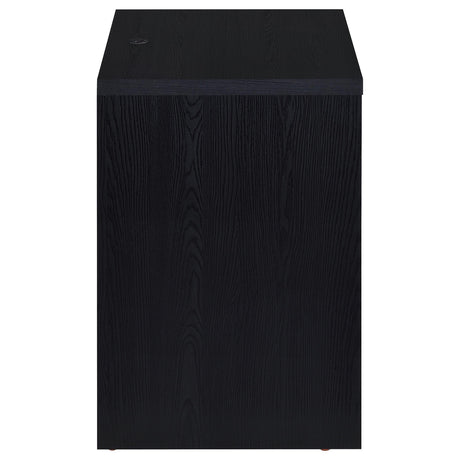 Side angle highlighting nightstand height and drawer design