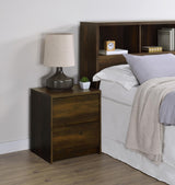 Front view of Westpark nightstand showing two drawers