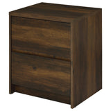 Back view showing wire management hole on nightstand