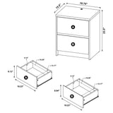 Nightstand paired with bedroom furniture in dark pine