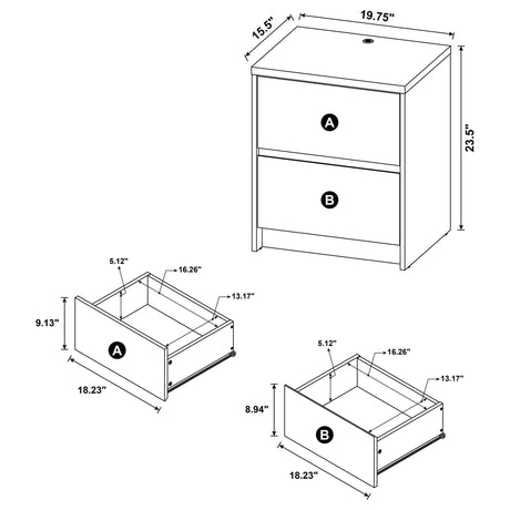 Nightstand paired with bedroom furniture in dark pine