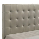 Medley Eastern King bed angled view in tan leather