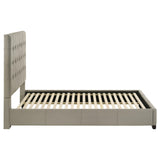 Built-in slat support system of Medley queen bed frame