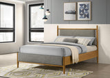 Mason bed close-up of padded headboard