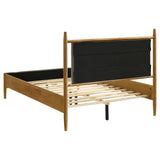 Platform bed footboard detail