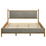 Detailed view of rubberwood frame on Mason platform bed