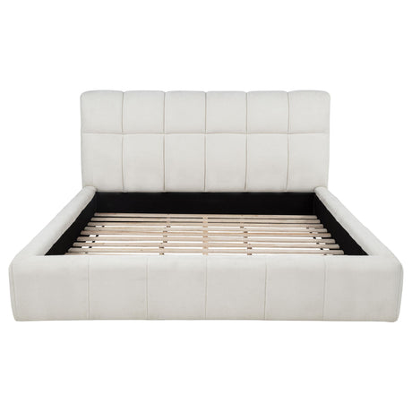 Nollet bed showing fully slatted wood platform base