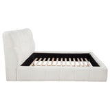 Back view of Nollet queen platform bed