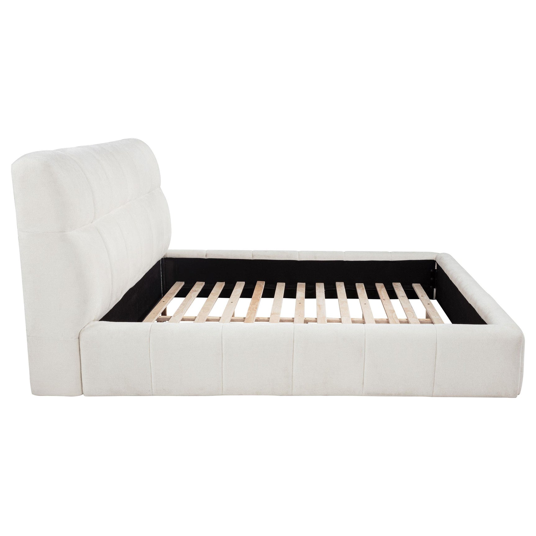 Back view of Nollet queen platform bed