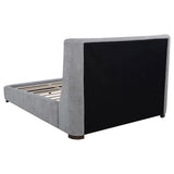 Wingback headboard curvature on Rennes queen bed