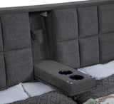 Bed fully assembled in modern bedroom setting