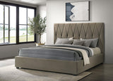 Delsea bed close-up of diamond tufted headboard