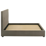 Partial side view showing bed silhouette
