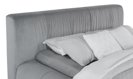 Wilshire Upholstered Bed showing corner stitching detail
