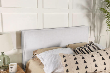 Close-up of textured sand fabric upholstery