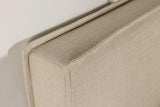 Full view Izzy upholstered headboard in a bedroom setting