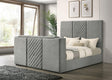 Tara Eastern King Panel Bed motorized TV lift mechanism