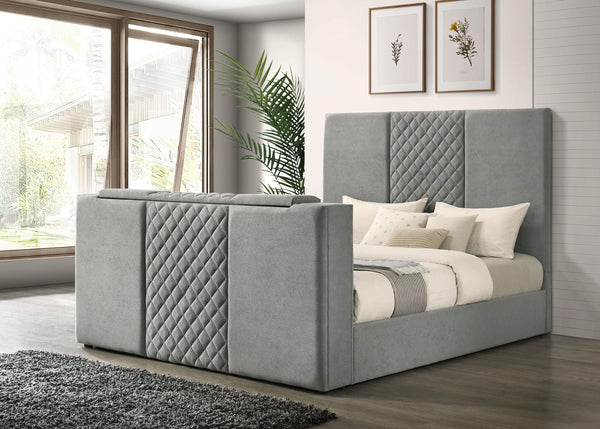 Tara Eastern King Panel Bed motorized TV lift mechanism
