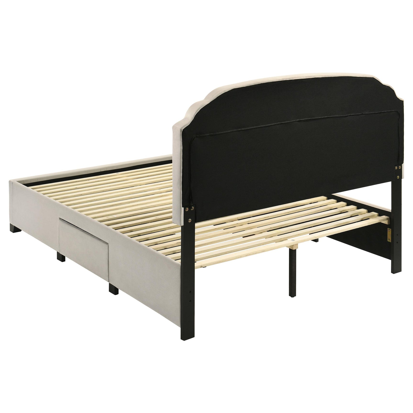 Side profile showing bed rail attachment