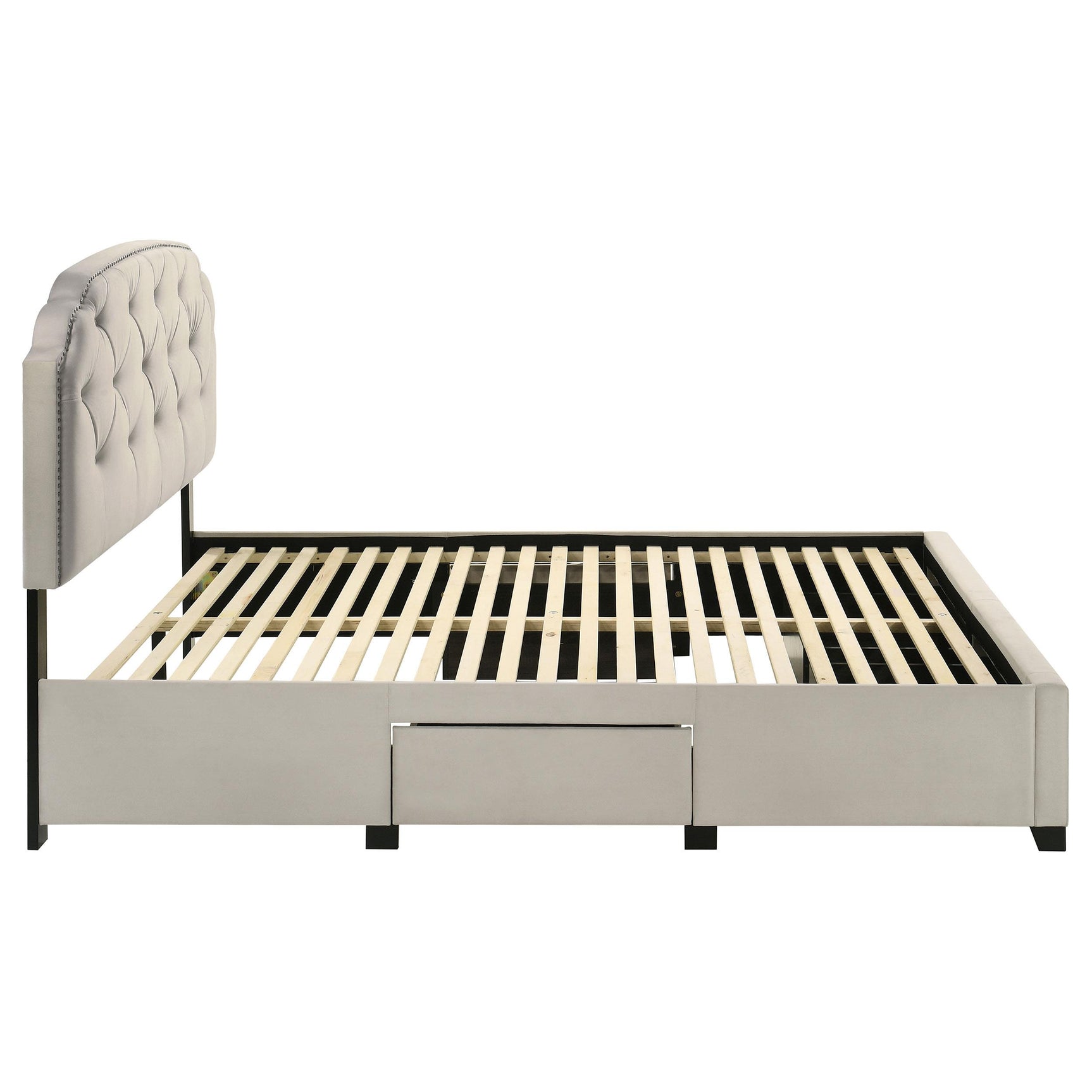 Marianna Eastern King Upholstered Storage Bed drawer storage space