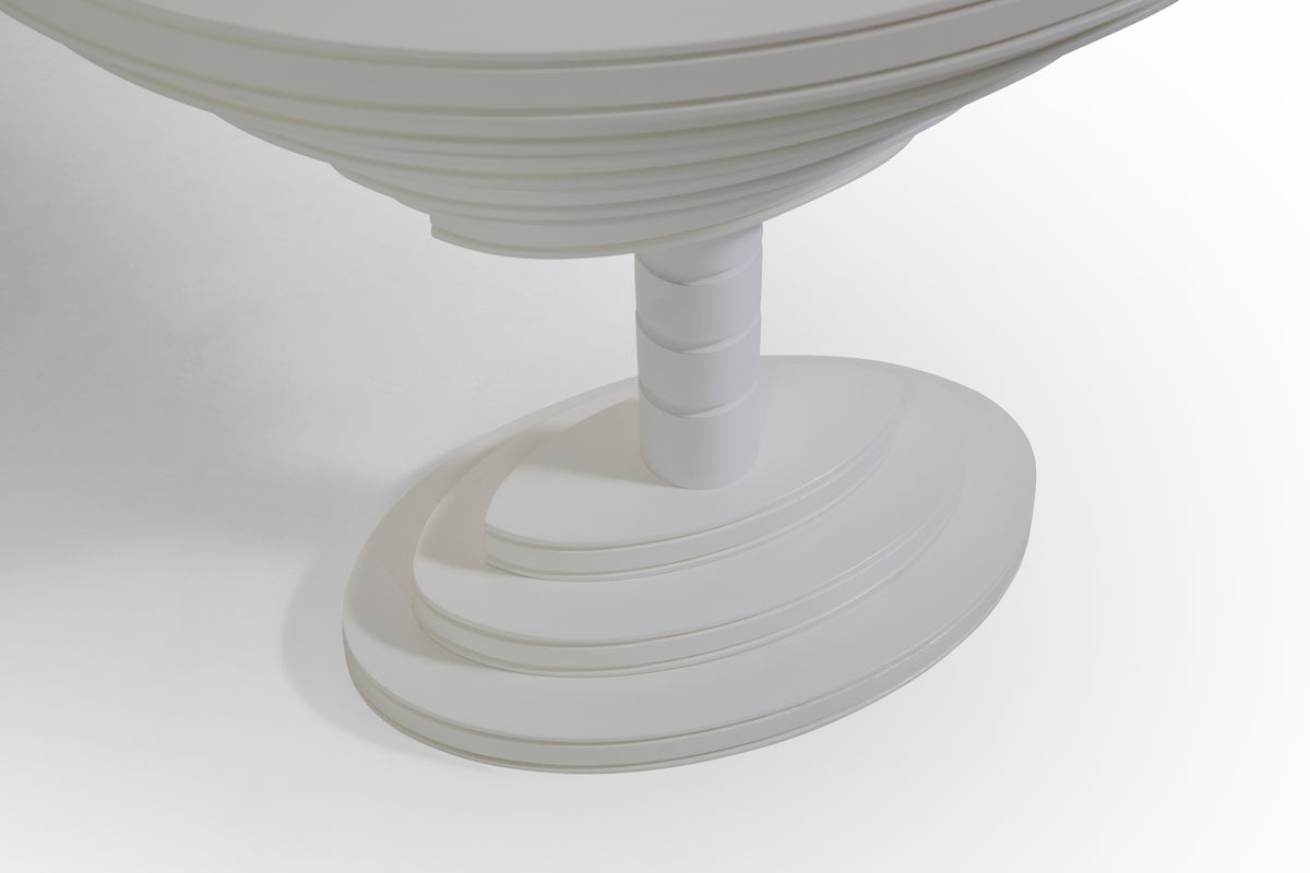 Tina White End Table side profile