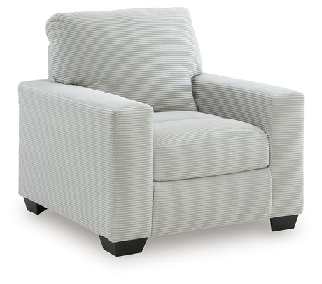Greenbriar Smoke Velvet Chair side angle