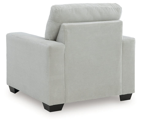 Greenbriar Smoke Velvet Chair back view