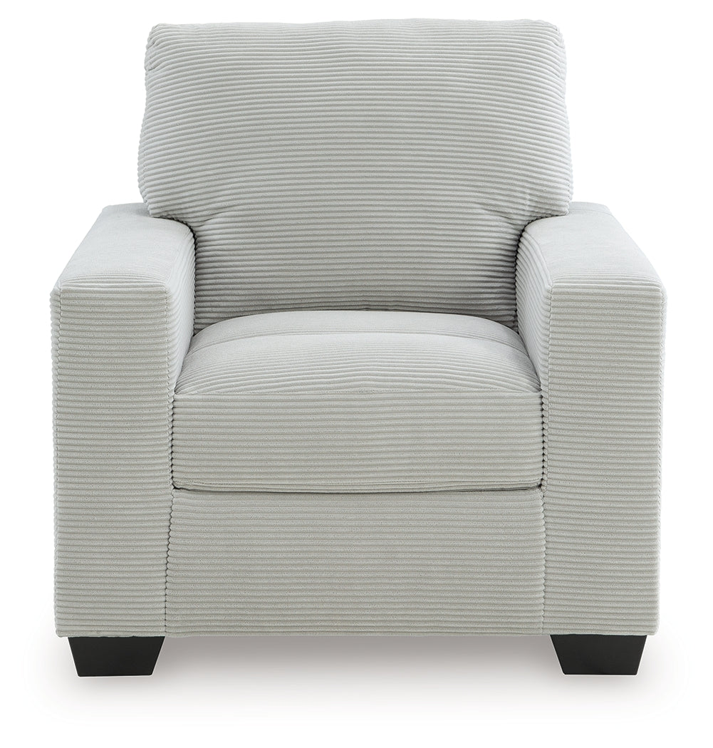 Greenbriar Smoke Velvet Chair front view