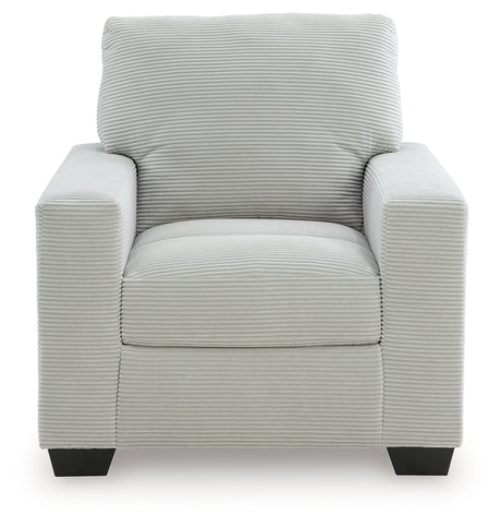 Greenbriar Smoke Velvet Chair front view