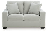 Detail view of Greenbriar Smoke Sofa and Loveseat upholstery