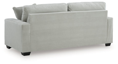 Greenbriar Smoke Velvet Sofa back view