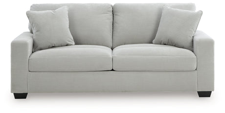 Detail close-up of smoke upholstery