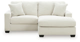 Greenbriar Ivory Velvet Sofa Chaise detailed upholstery close-up