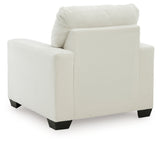 Greenbriar Ivory Velvet Chair back view