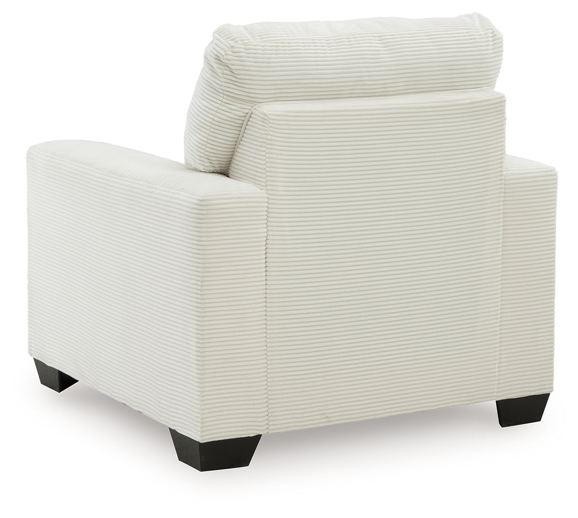 Greenbriar Ivory Velvet Chair back view